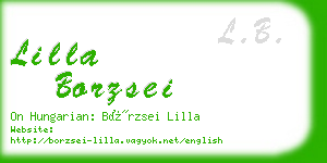 lilla borzsei business card